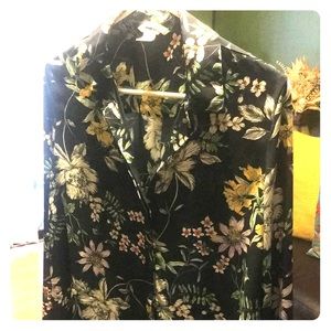 Floral button down blouse